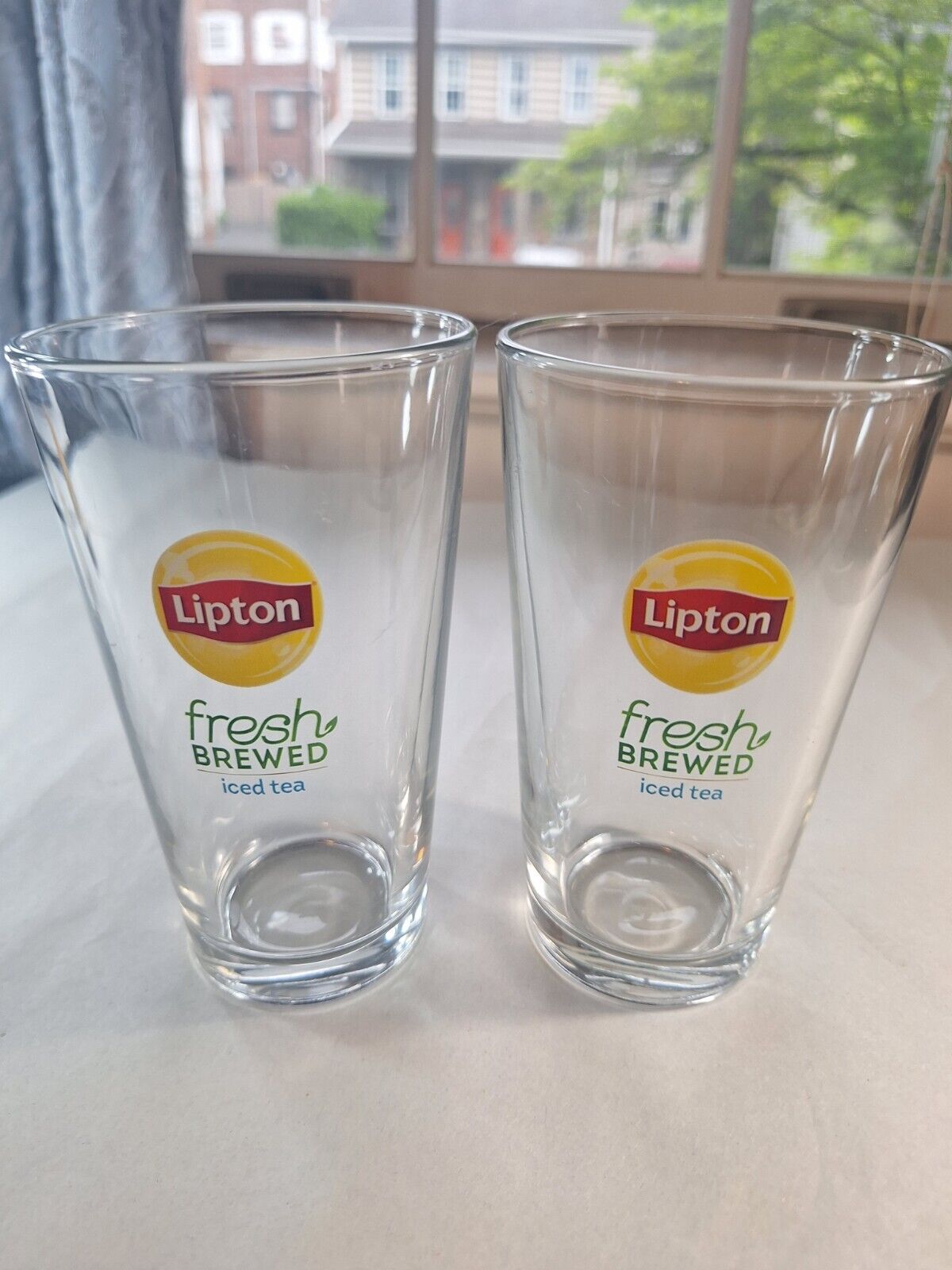 Lipton tea glasses vintage 1980