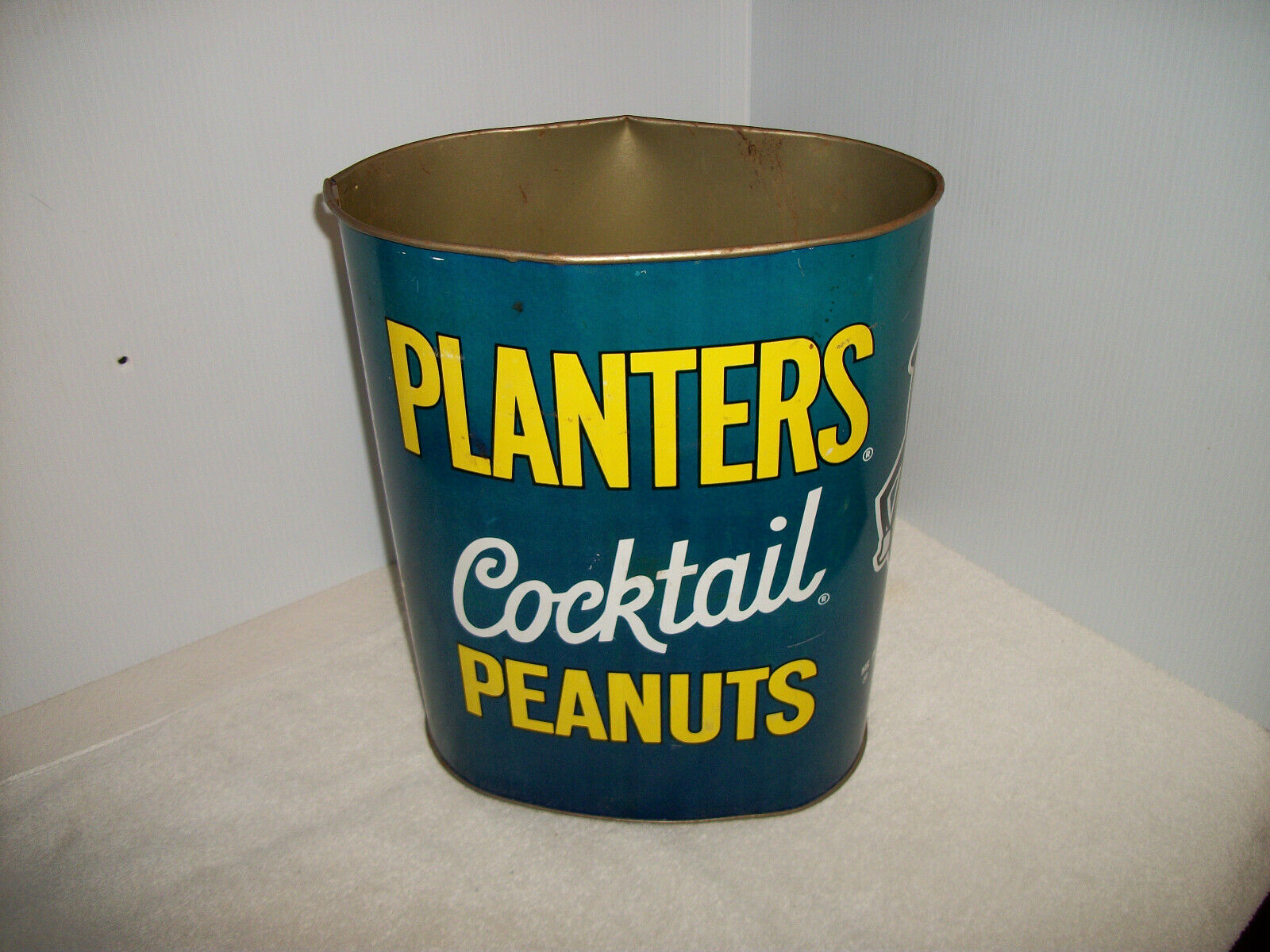Mr.Planters Peanuts Cocktail Metal Trash Can