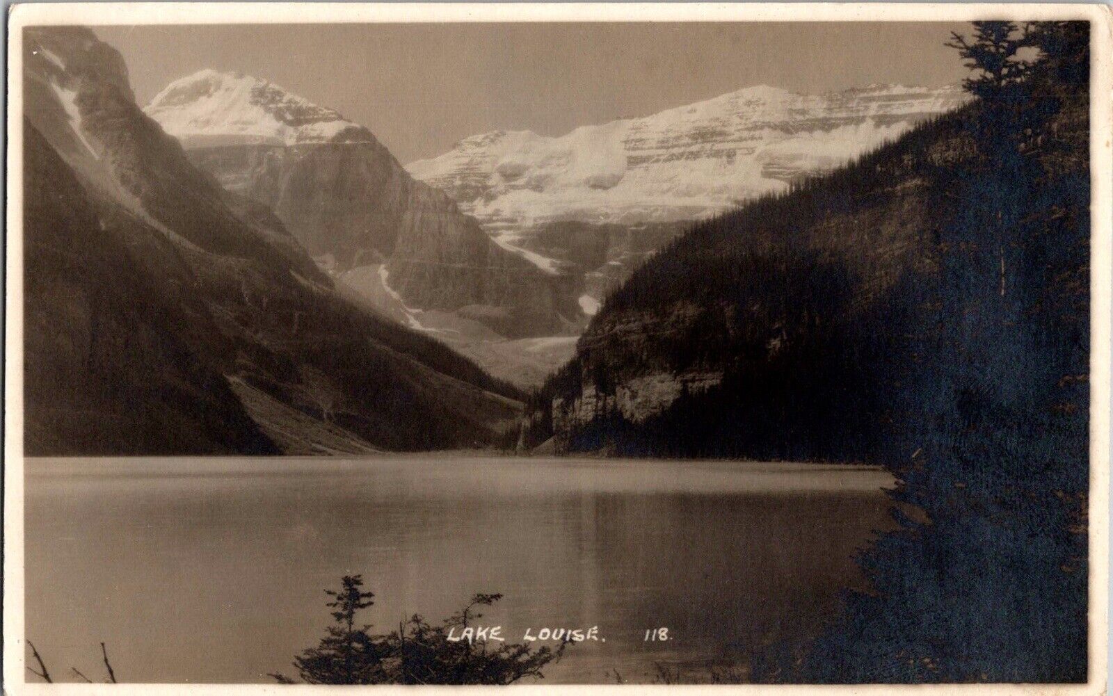 RPPC of Banff AB, Lake Louise, Mountains, Alberta Canada Postcard