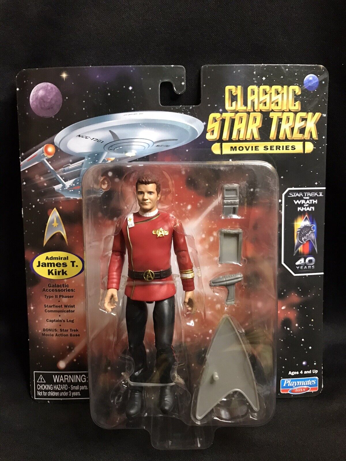 Playmates Classic Star Trek Movie Series 5” James T. Kirk Action Figure