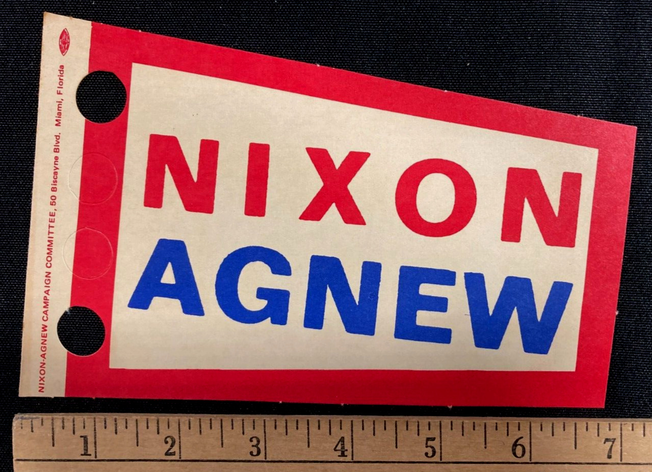 1960S/70S Richard Nixon Cardstock Flag/Banner 