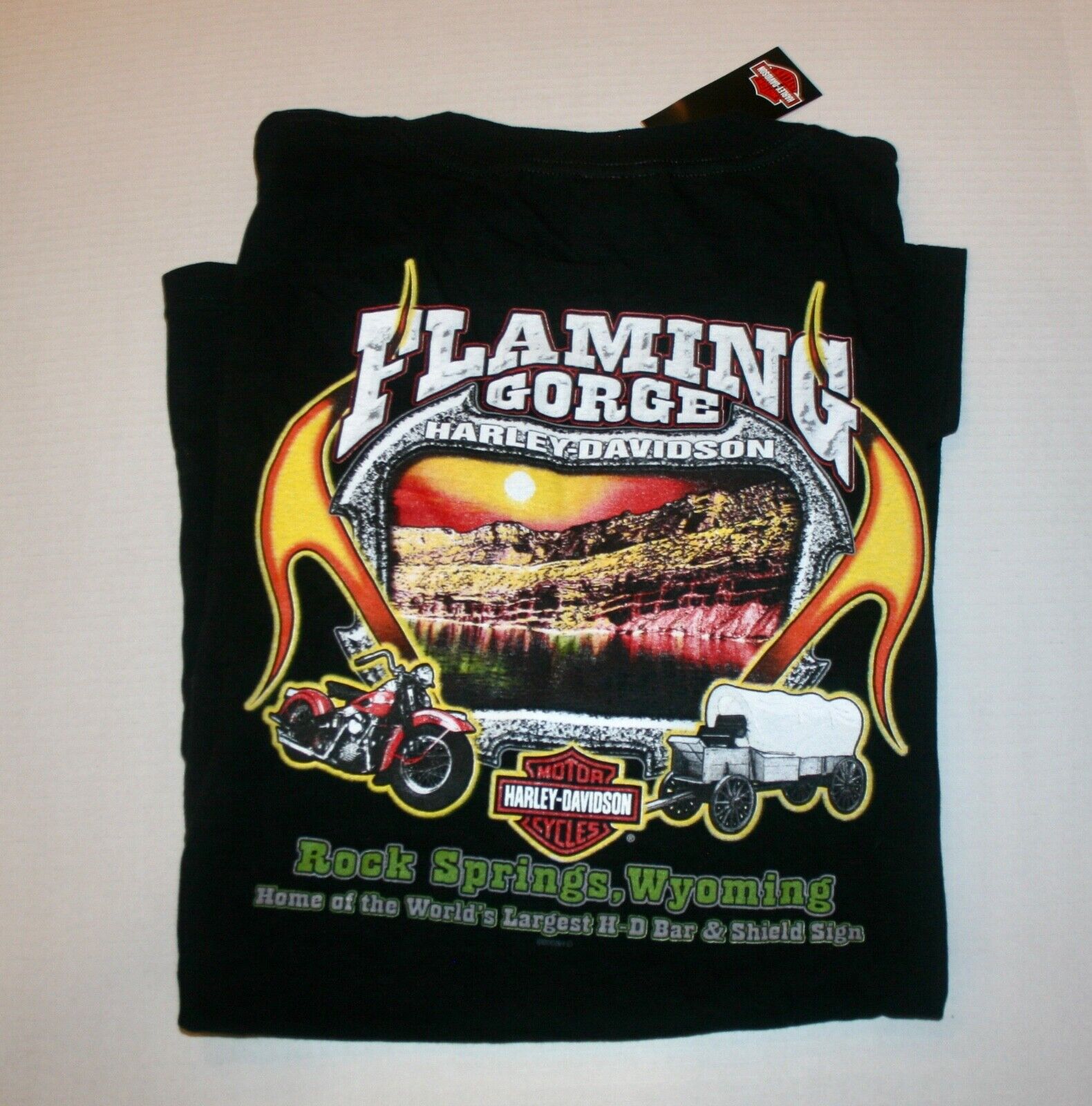 Flaming Gorge Harley-Davidson Rock Springs, Wyoming T-Shirt NWT - Size 2X