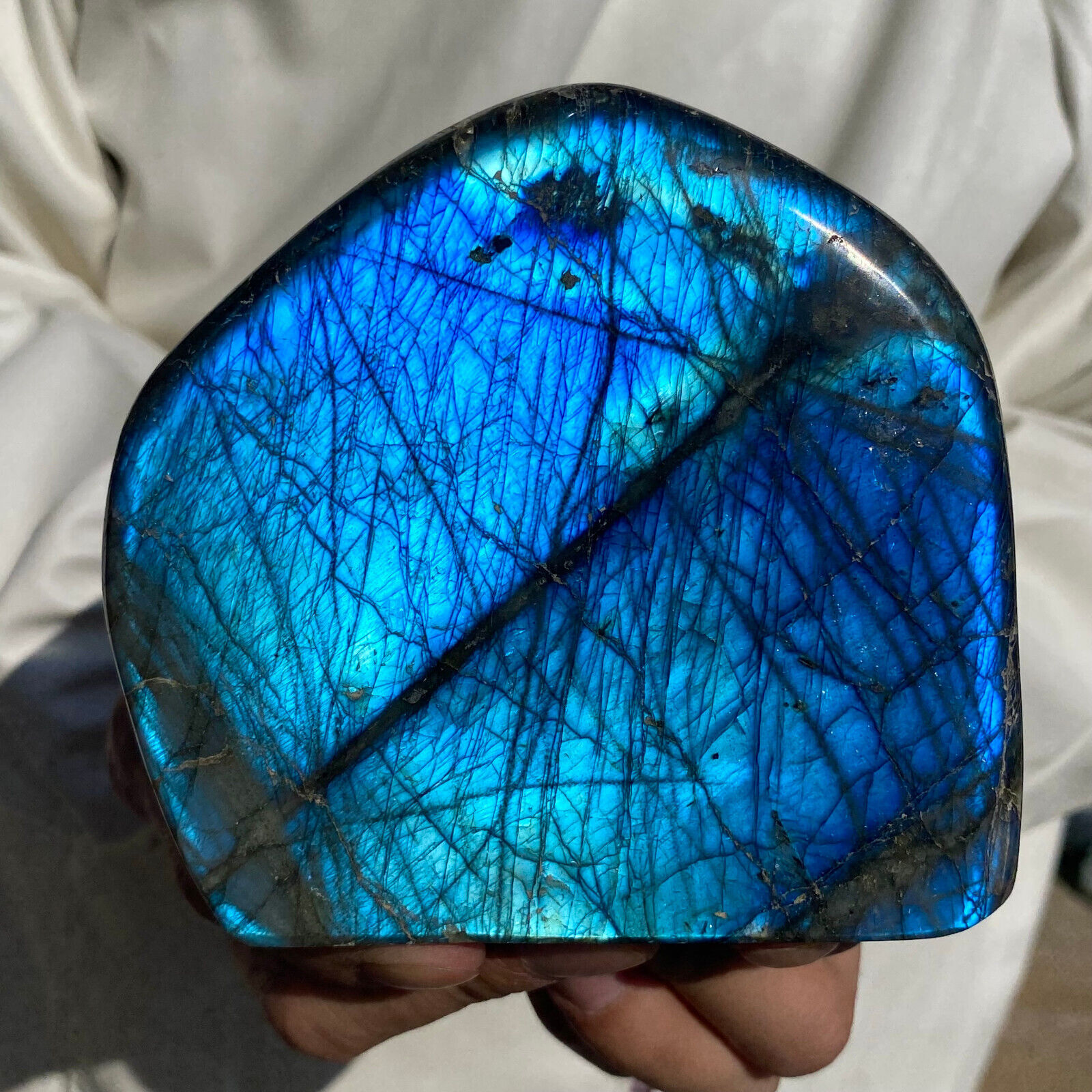 2lb Large Natural Labradorite Quartz Crystal Display Mineral Specimen Healing