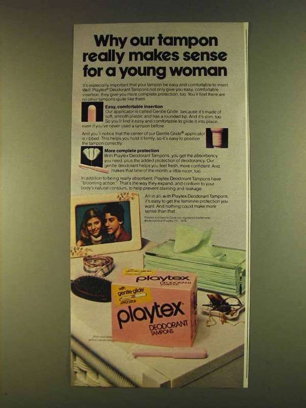 1980 Playtex Deodorant Tampons Ad - For Young Woman