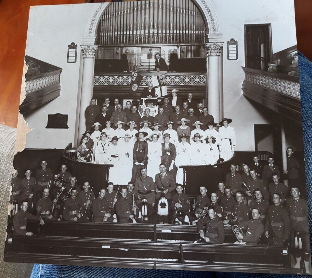Halifax N. S. photo Prime Minister Burden Canadian Troops kilts WWI Church 1915