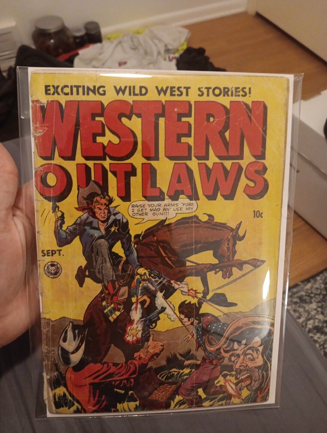 WESTERN OUTLAWS #17 (#1) 1948 FOX, JACK KAMEN Bondage GGA Pannels