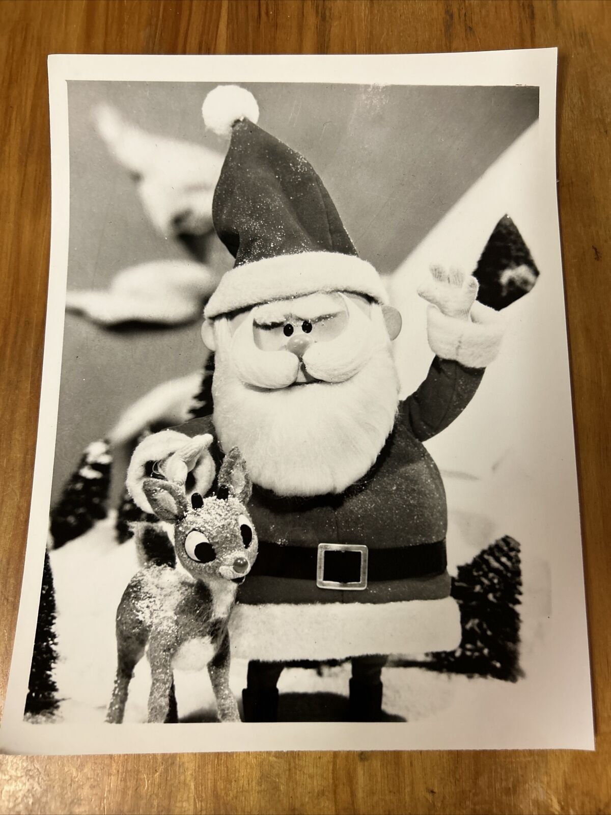 Vintage Black White Actor CBS Photo 9x7 Santa Rudolph Red Nosed Reindeer 1988