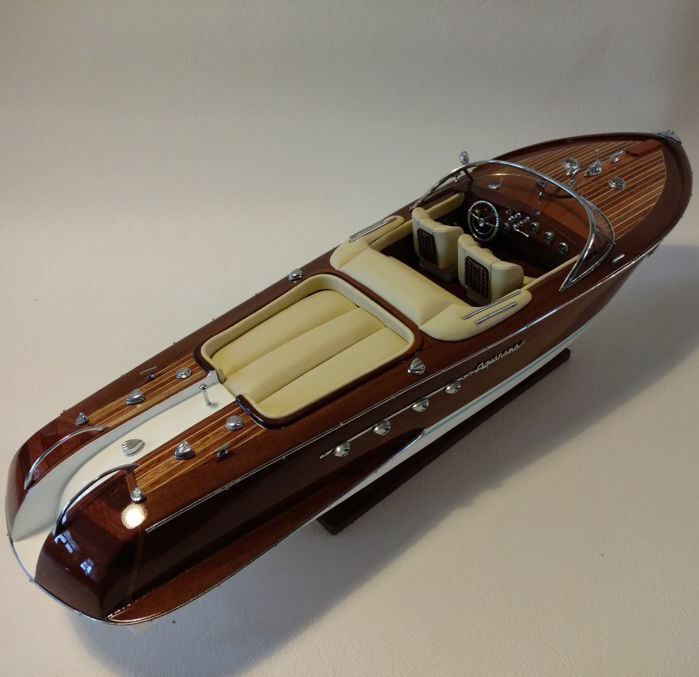 model riva boat Riva Aquarama 55cm entirely brass wood modeling