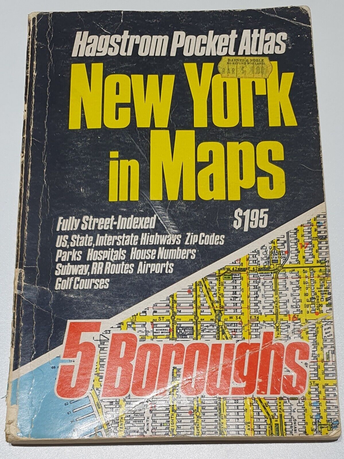 Hagstrom New York City 5 Borough Pocket Atlas 1976 (A1)