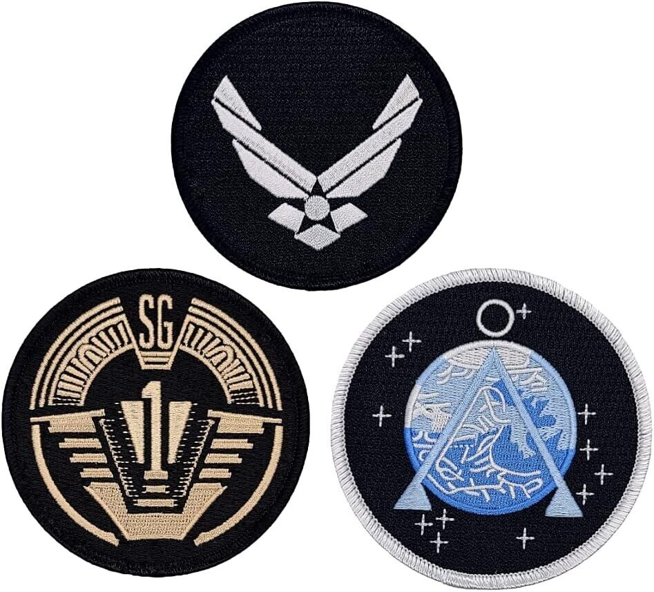 Stargate SG-1 Uniform Costum Embroidered Patch |3PC Hook Backing 3\