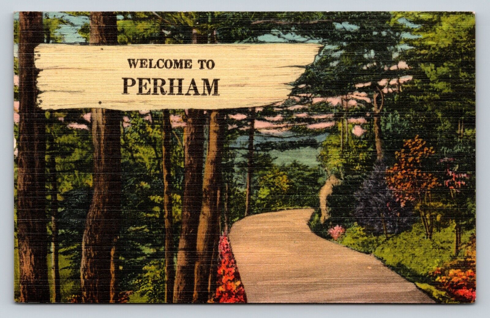 Welcome To Perham Minnesota Beautiful View VINTAGE Postcard