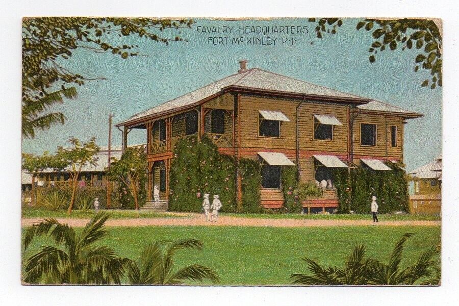 DB Postcard, Cavalry Headquarters, Fort McKinley,Manila, Philippines, 1912