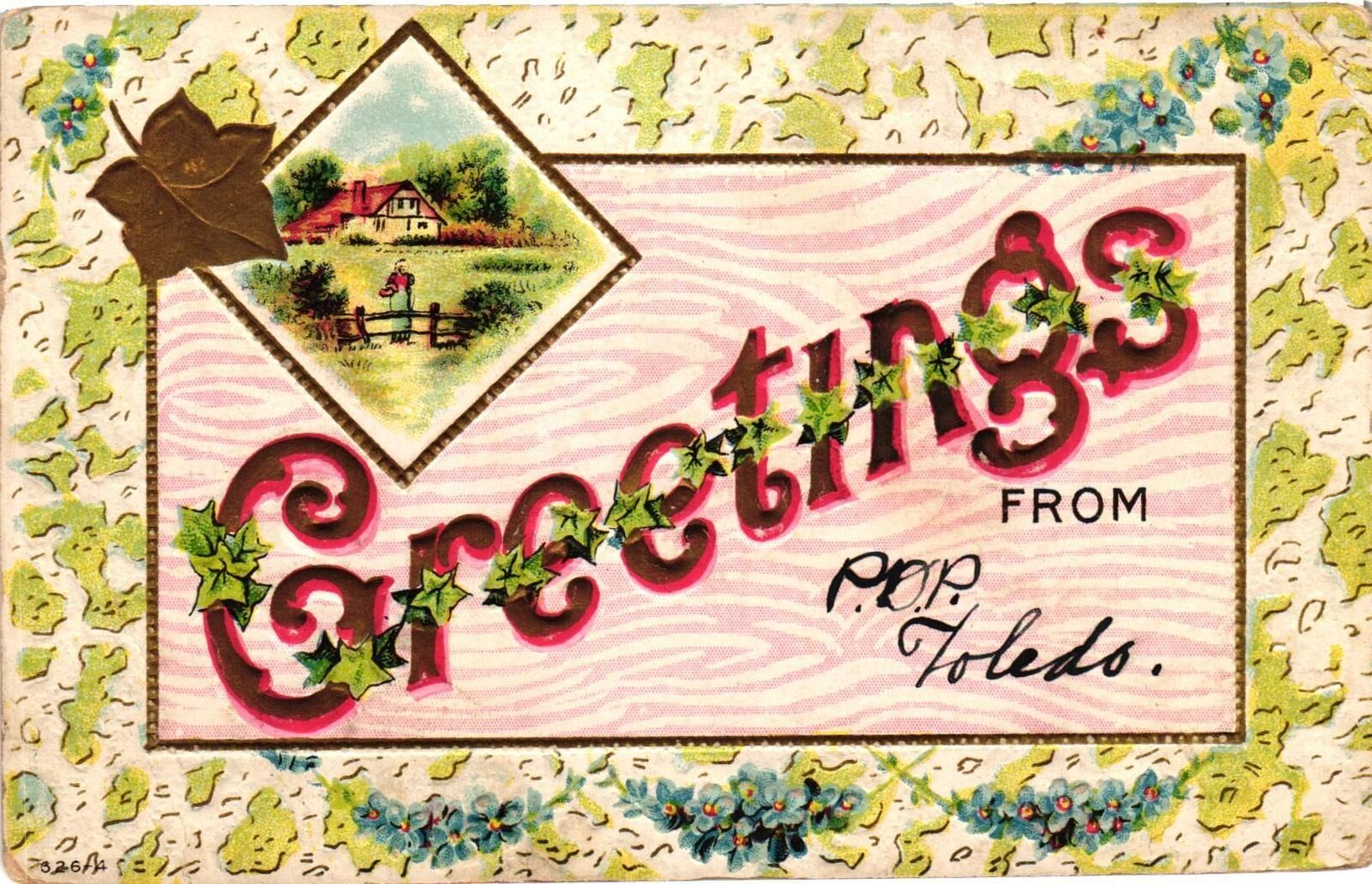 Vintage Postcard- Greetings from
