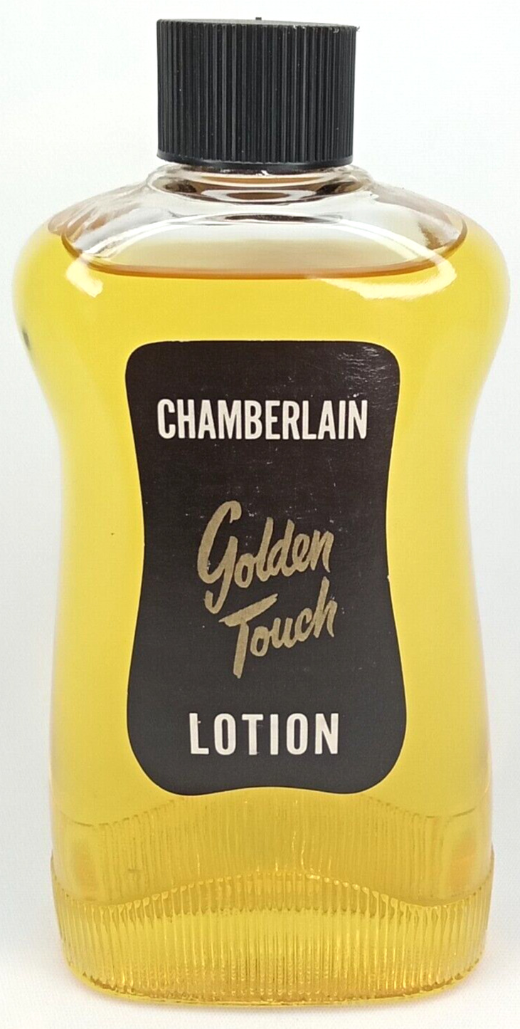Chamberlain Golden Touch Glass Bottle With Paper Label Old Stock Advertisement
