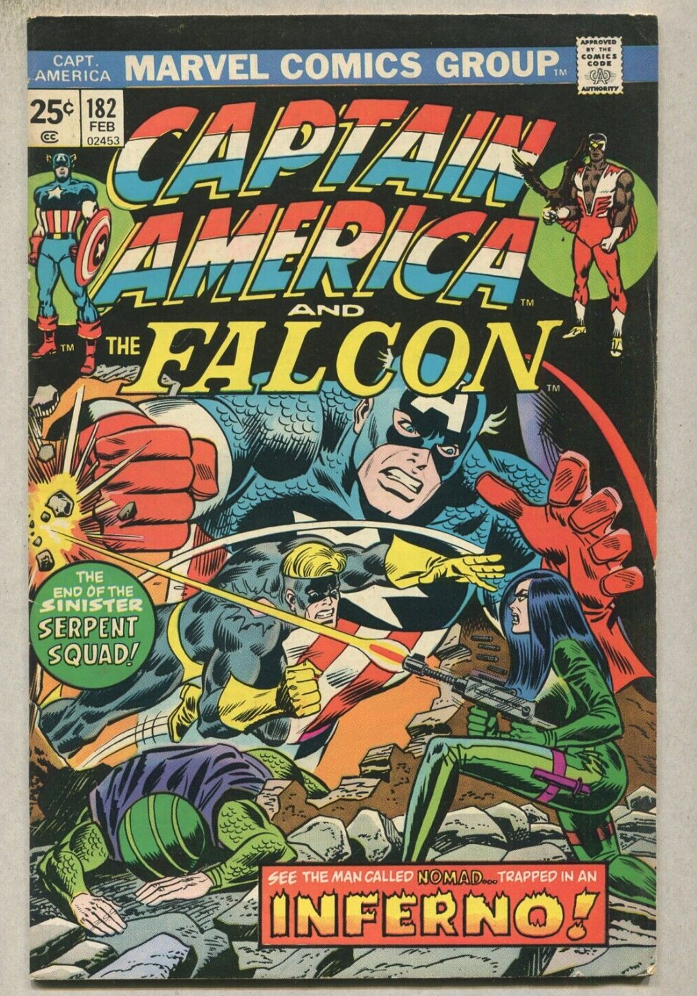 Captain America And Falcon # 182 FN The Man Called Nomad   Marvel  Comics SA