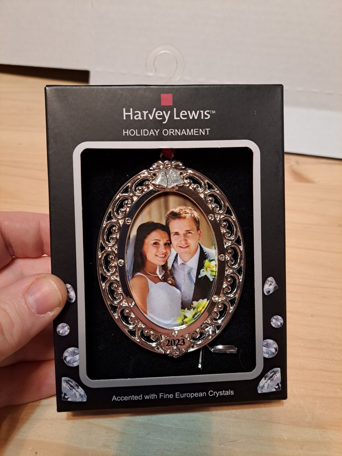 Harvey Lewis Wedding Bells 2023 Picture Frame Christmas Ornament Marriage New