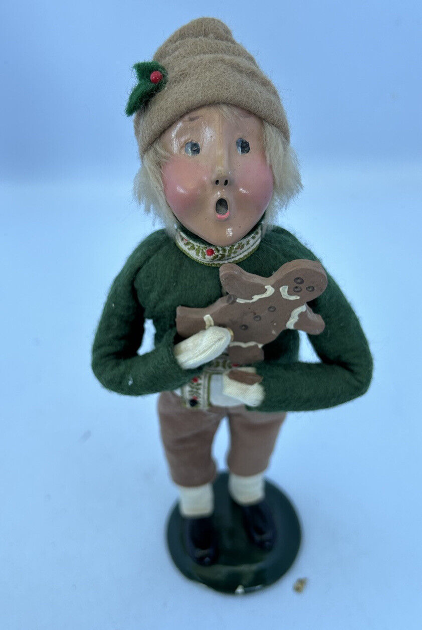 Byers Choice Retired 1993  Boy with Gingerbread Cookie
