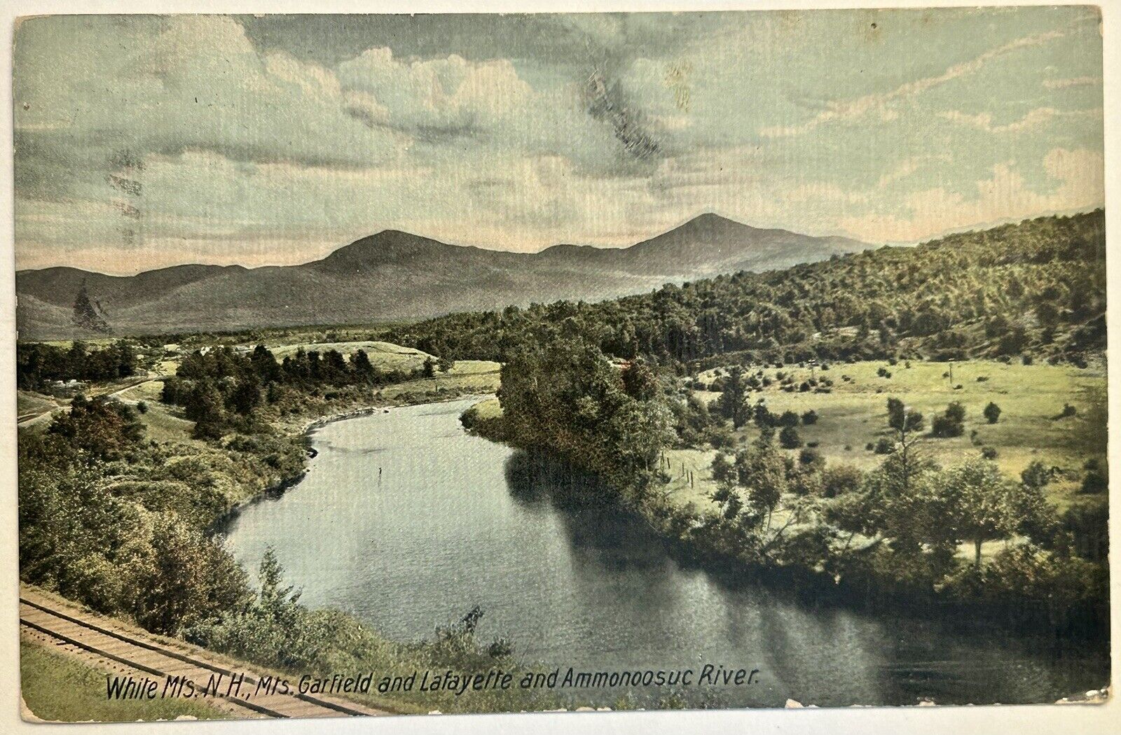 Ammonoosuc River. White Mountains New Hampshire. 1914? Vintage Postcard