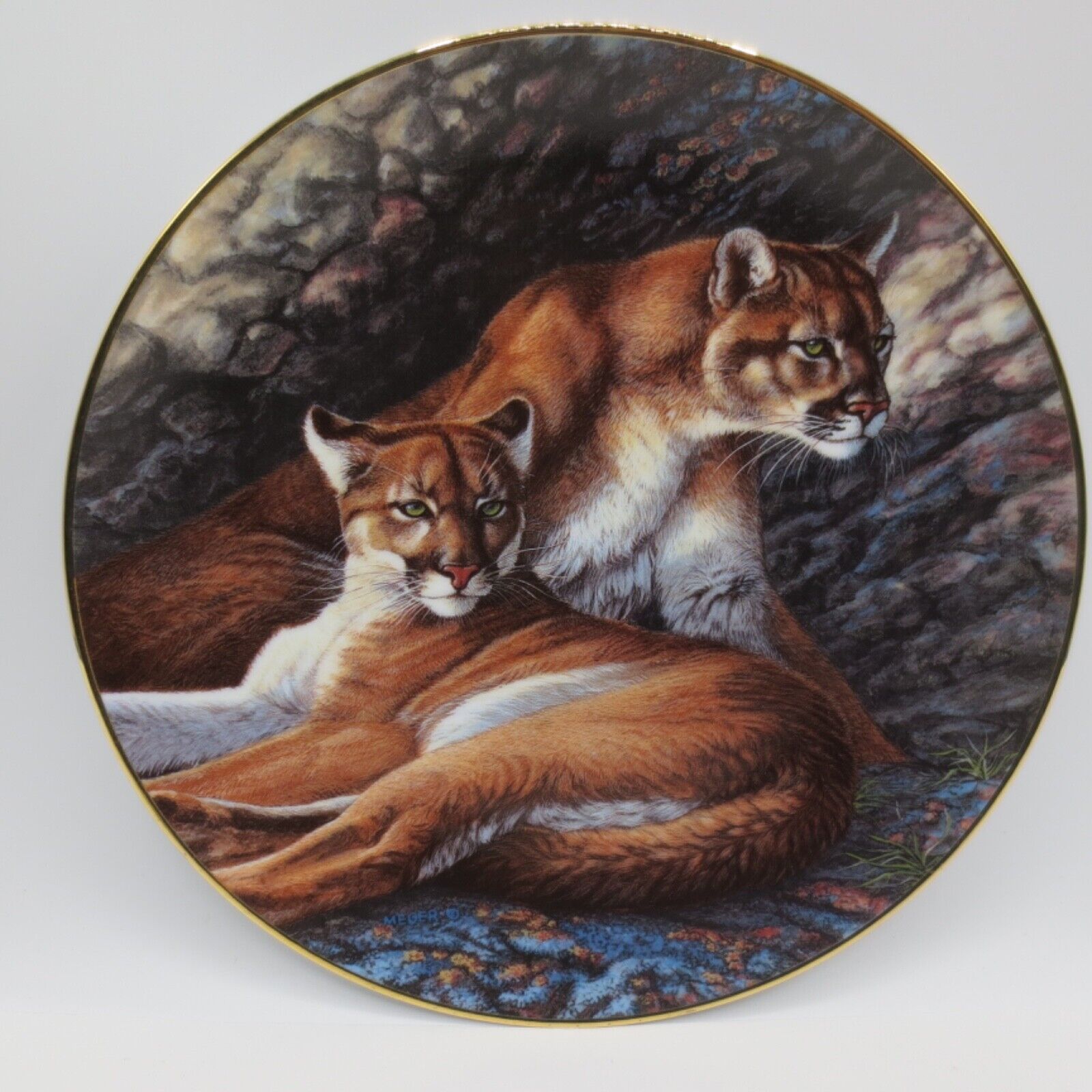 Devoted Protector Portraits of the Wild Hamilton Collection Plate 194 Cougars