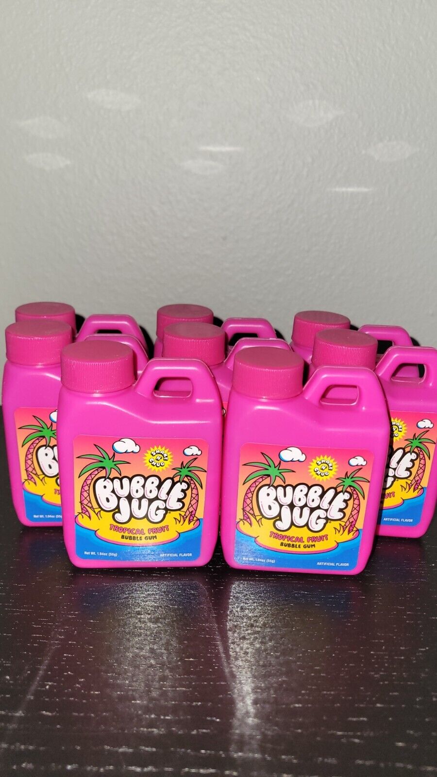 (1) NEW SEALED BUBBLE JUG Tropical Fruit Bubble Gum Pink Bottle *Volume Prices*