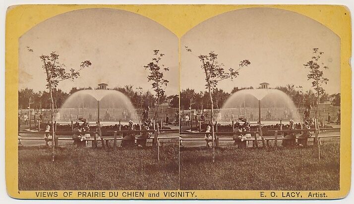 WISCONSIN SV - Prairie du Chien Fountain - EO Lacy 1880s