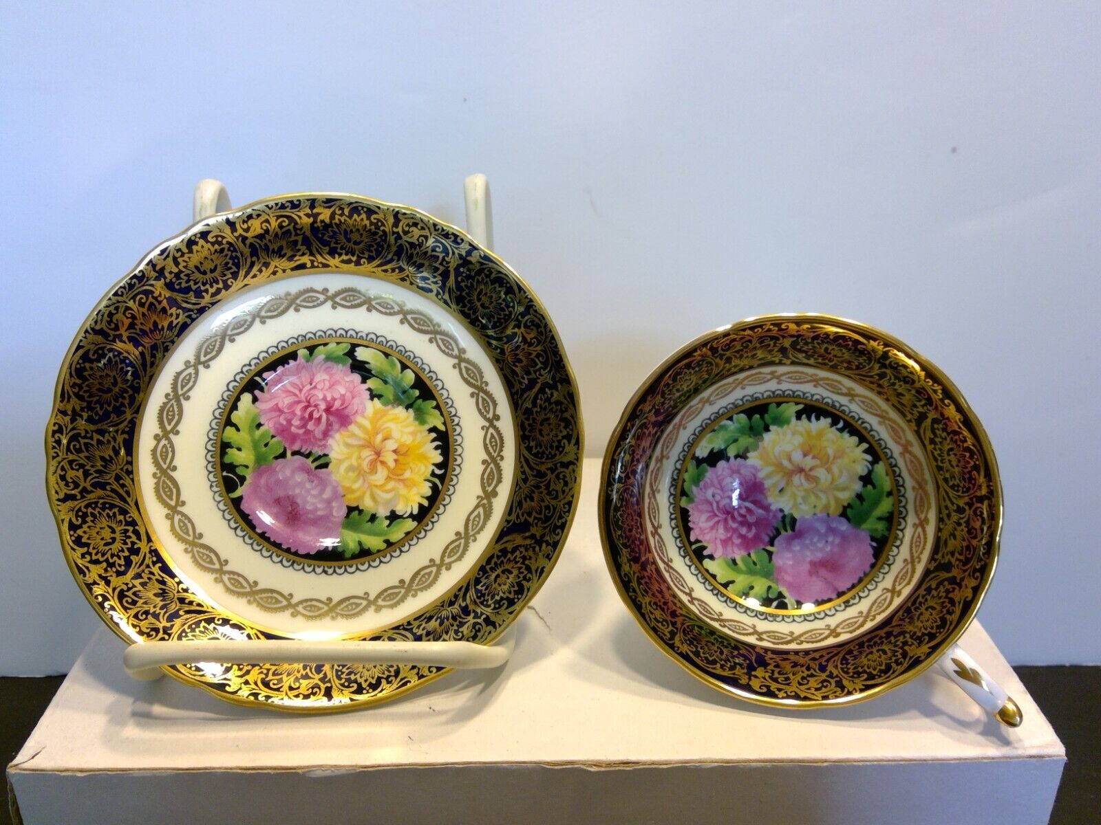 Vintage Paragon Bone China Chrysanthemum Cup and Saucer Set