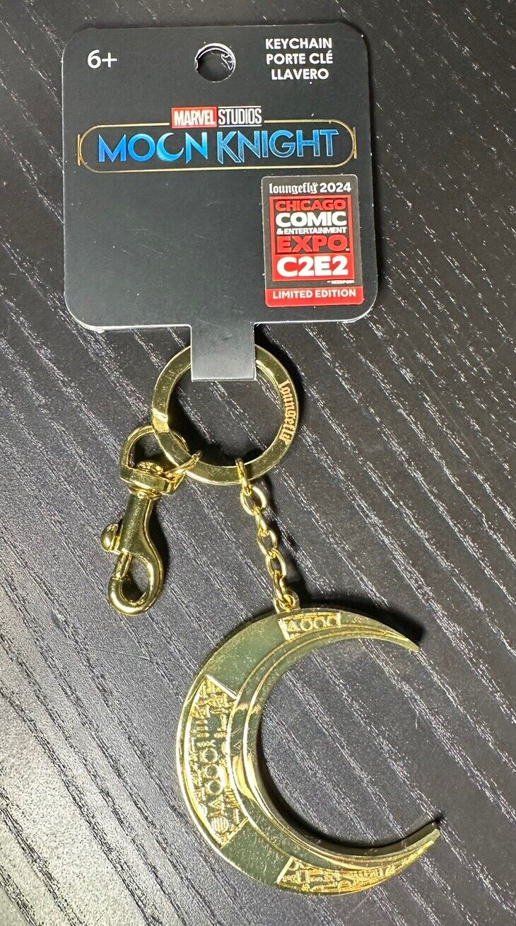 C2E2 Limited Edition Moon Knight Crescent Blade Loungefly Keychain (Con Sticker)