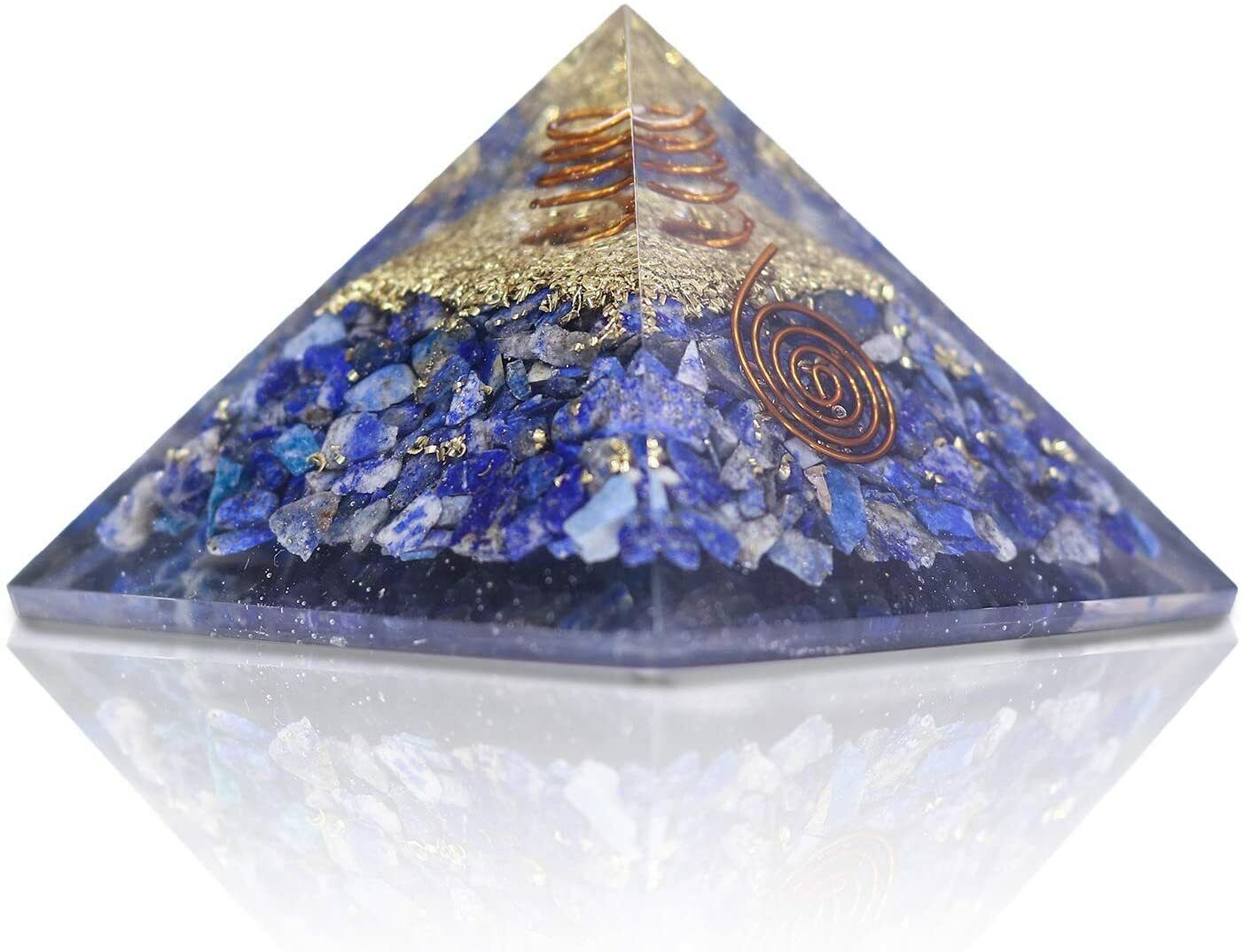 Wholesale Lot of 5PC Orgonite Crystal Pyramid Lapis Lazuli Orgone Pyramid EMF 