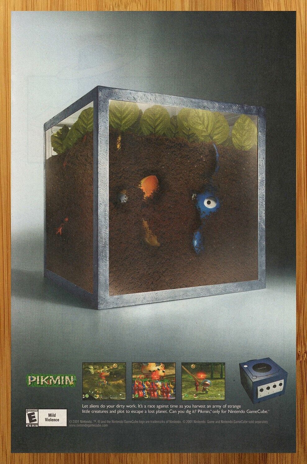 2001 Pikmin Gamecube Vintage Print Ad/Poster Official Video Game Promo Art