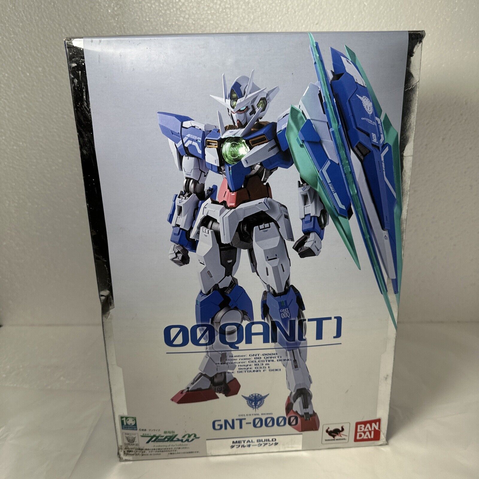 Bandai METAL BUILD Mobile Suit Gundam GNT-0000 00 Qan[T] Open Box Complete