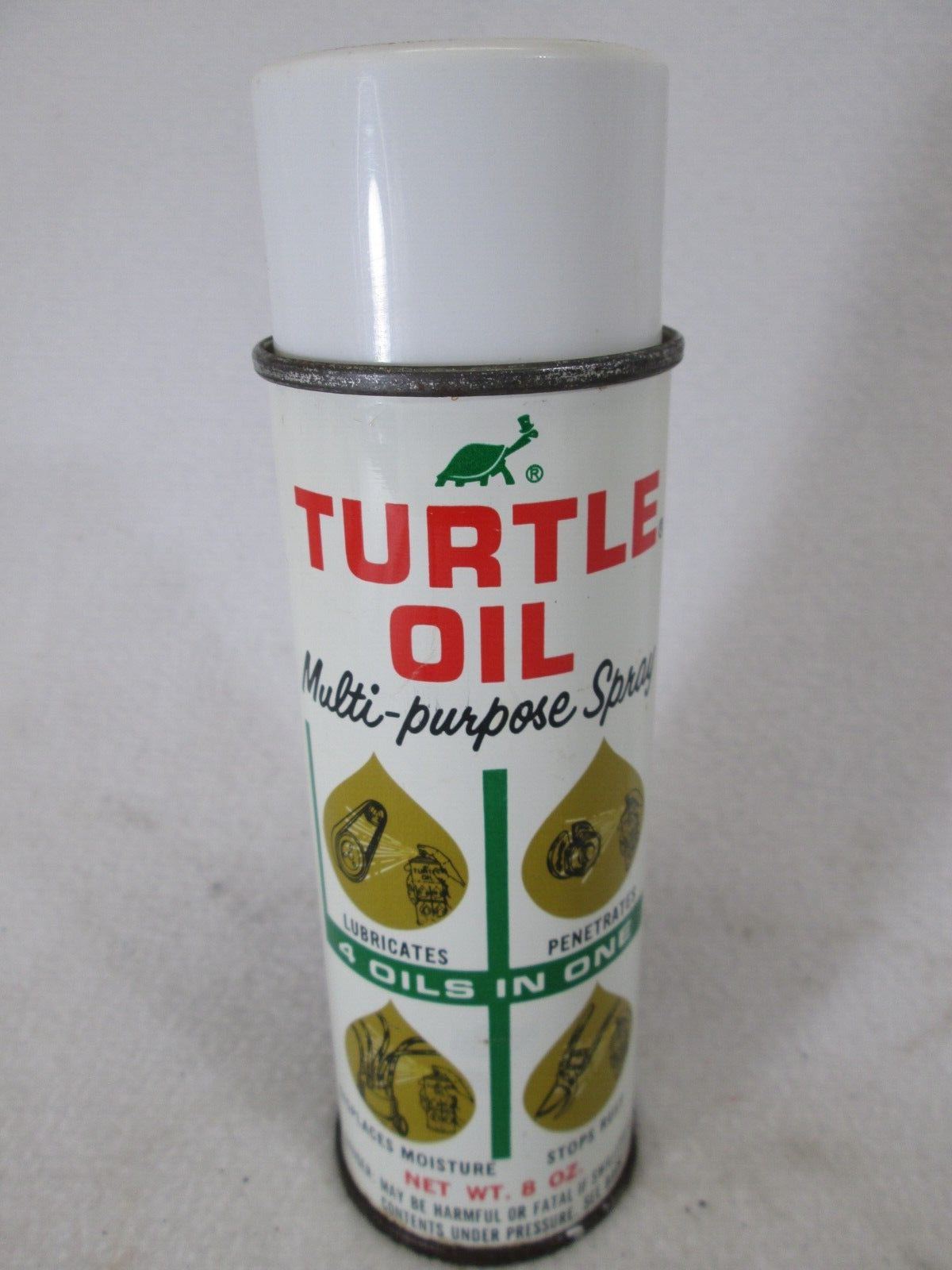 Vintage 1960's Turtle Wax Multi Purpose spray lubricant oil aerosol can