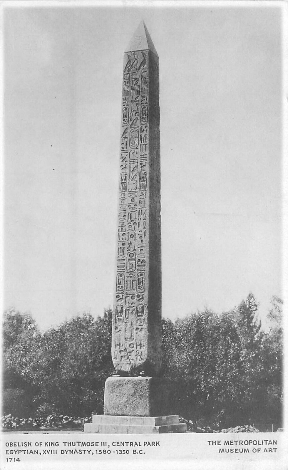 Postcard RPPC 1920s New York Central Park Cleopatra\'s Needle King Tut 22-13916