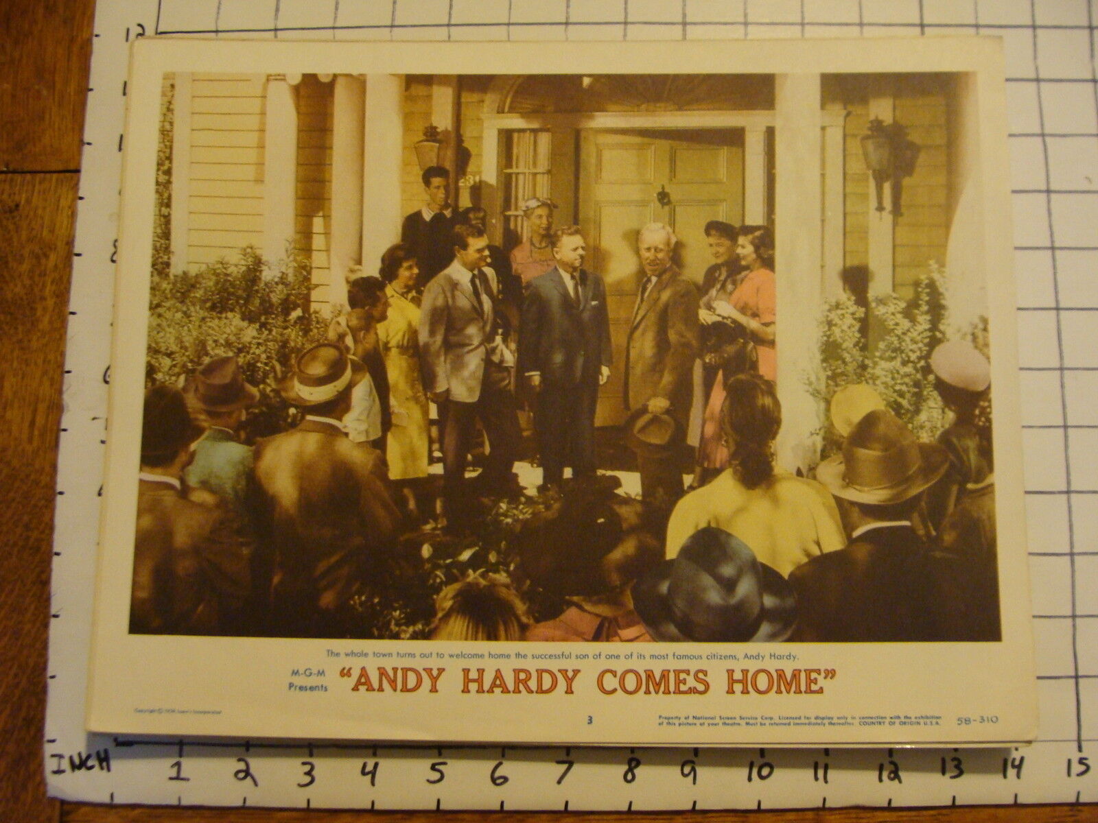 Vintage Lobby card: 1958 ANDY HARDY COMES HOME # 3