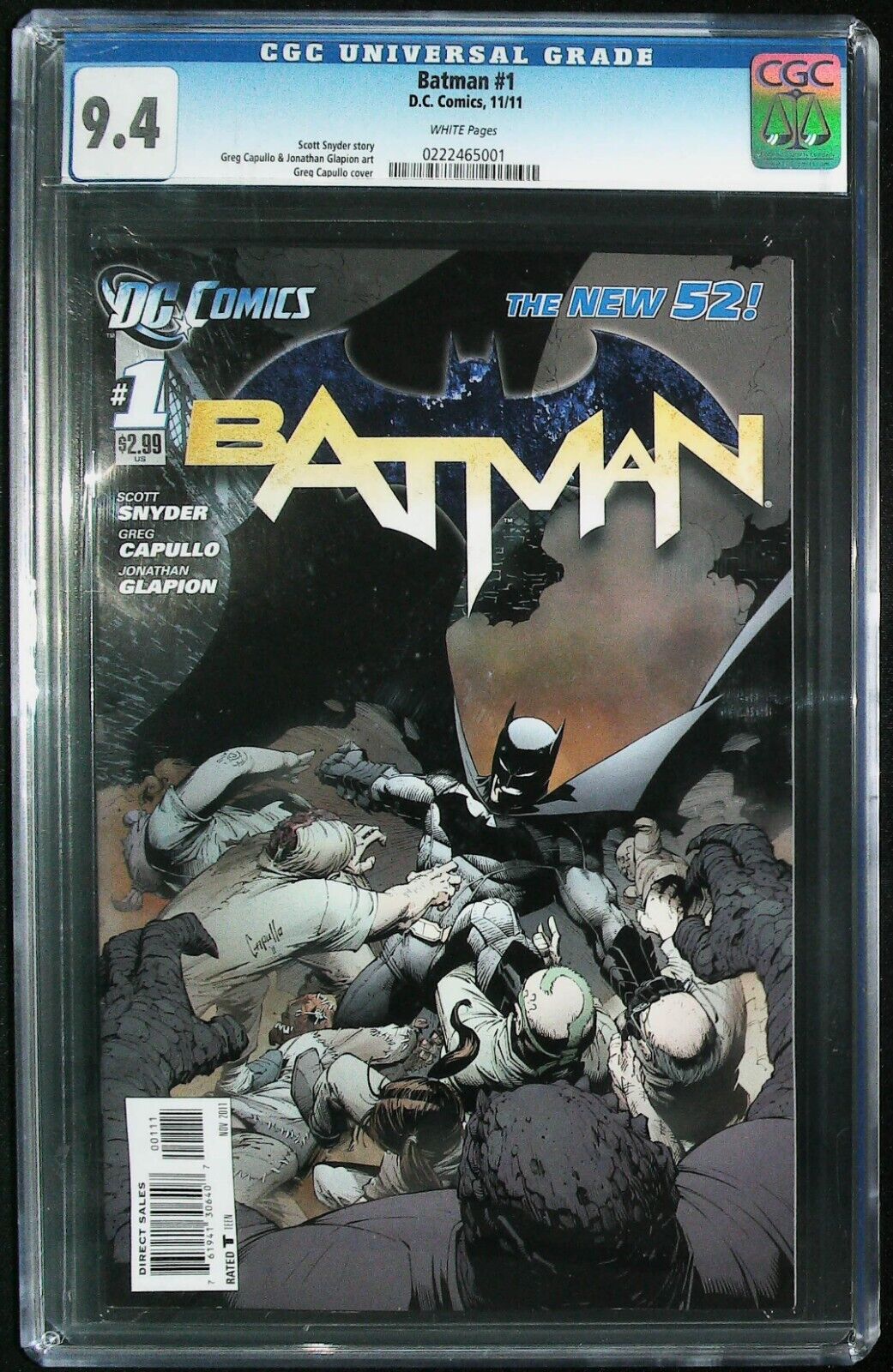 Batman #1 Vol 2 (2011) - KEY ISSUE- DC - The New 52 - CGC Grade 9.4