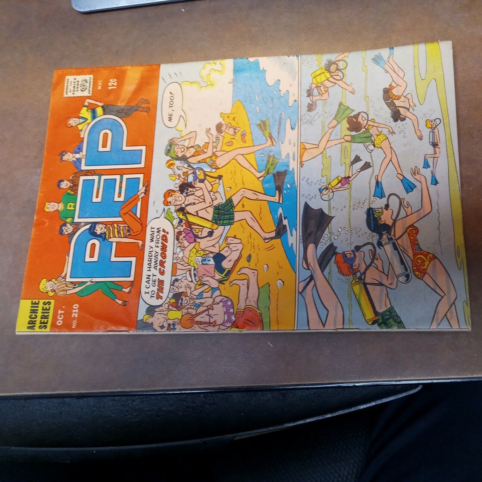 Vintage 1967 Archie Pep Comic Book Oct 210 silver age swimsuit cover