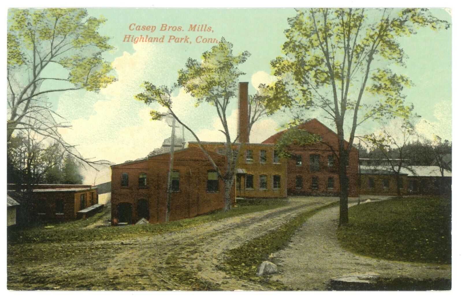 Postcard - Highland Park, Connecticut, Casey Bros. Mills - C.1910