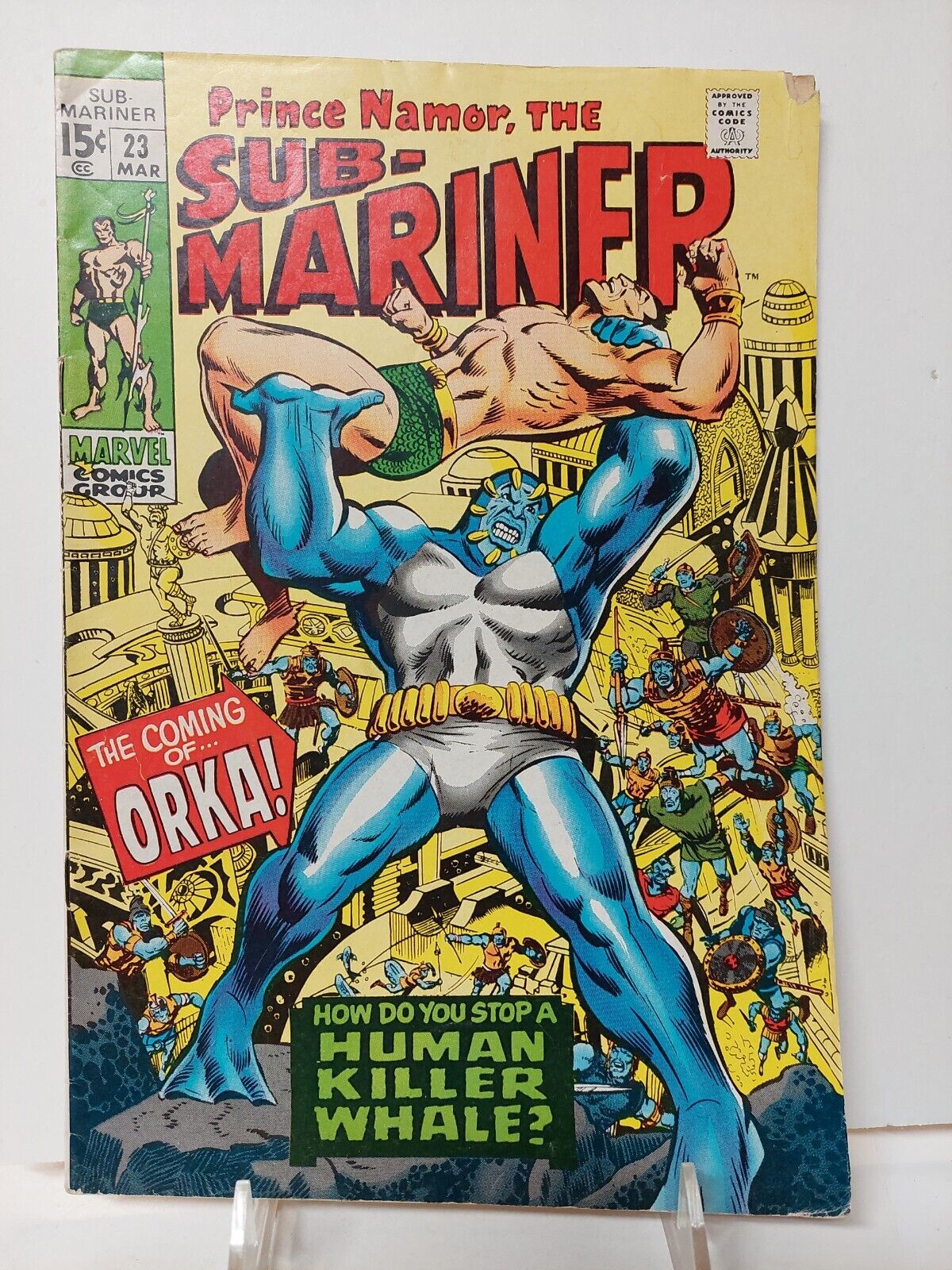 Sub-Mariner #23      KEY 1st Orka      Bronze Age    Marvel 1970    (F388)