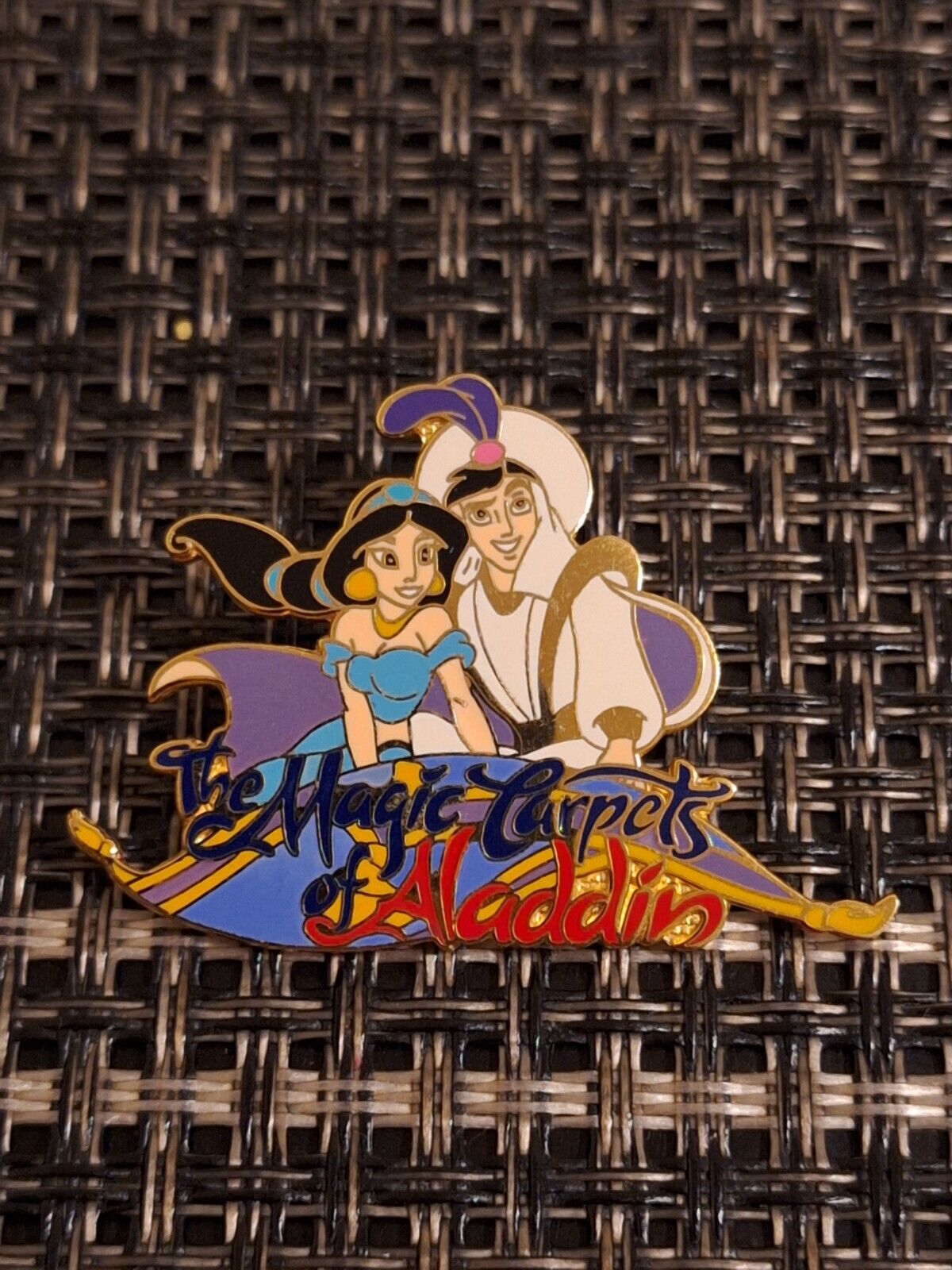 Vintage Disney The Magic Carpets of Aladdin with Aladdin & Jasmine Pin