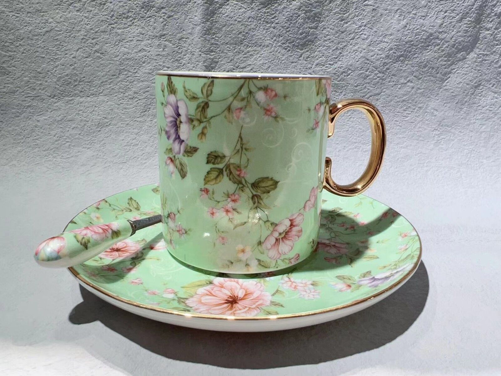 Porcelain Tea Cup and Saucer, Bone China