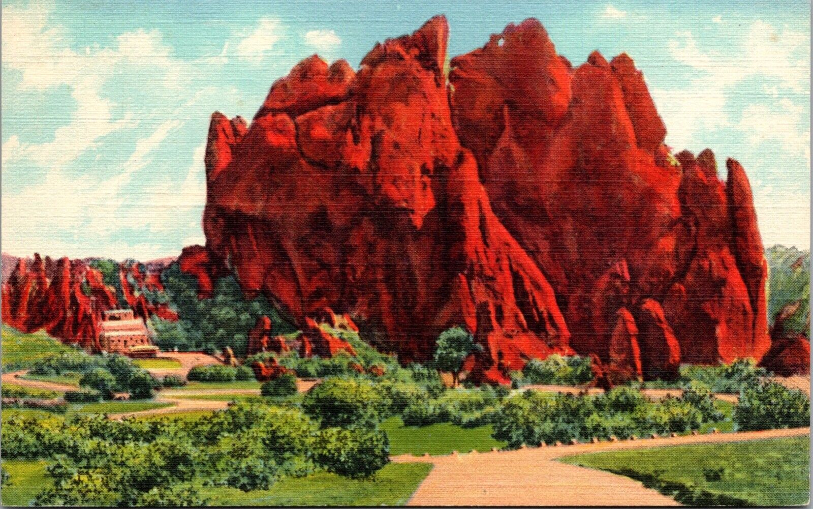 CO-Colorado, Vista Of The Garden Of Gods, North Gate Rock Vintage Postcard