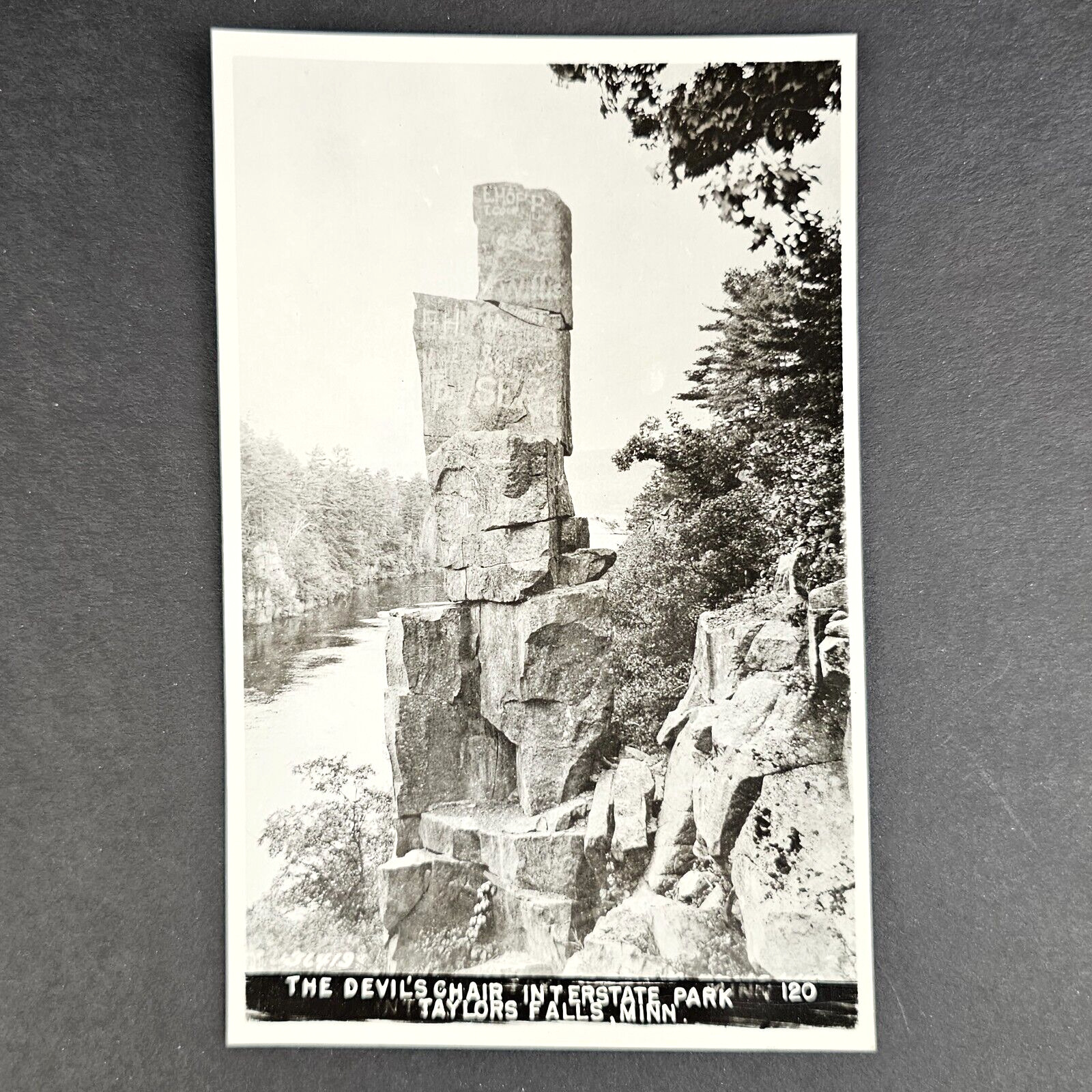 Vintage RPPC Post Card The Devil's Chair Interstate Park 120 Taylor Falls, MN
