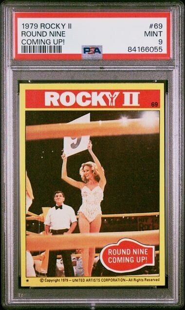 1979 TOPPS ROCKY II ROUND NINE COMING UP #69 PSA 9, POP 3, NONE HIGHER