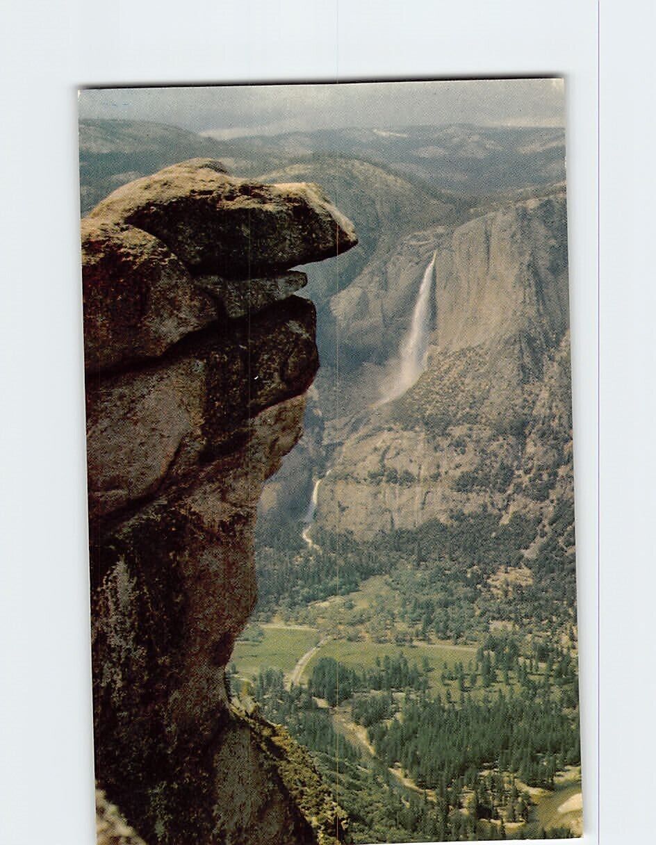 Postcard Overhanging Rock Glacier Point Yosemite National Park California USA