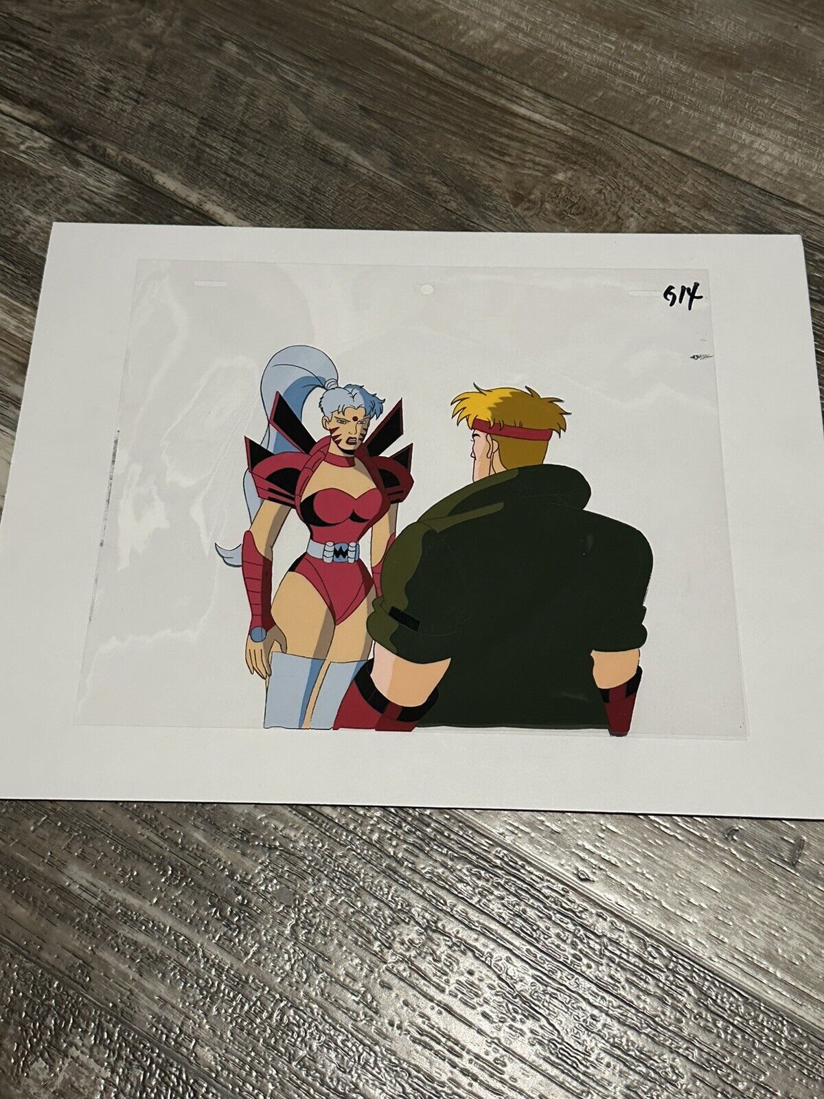 Jim Lee\'s W.I.L.D.C.A.T.S Original Animation Cel With COA And Sketch