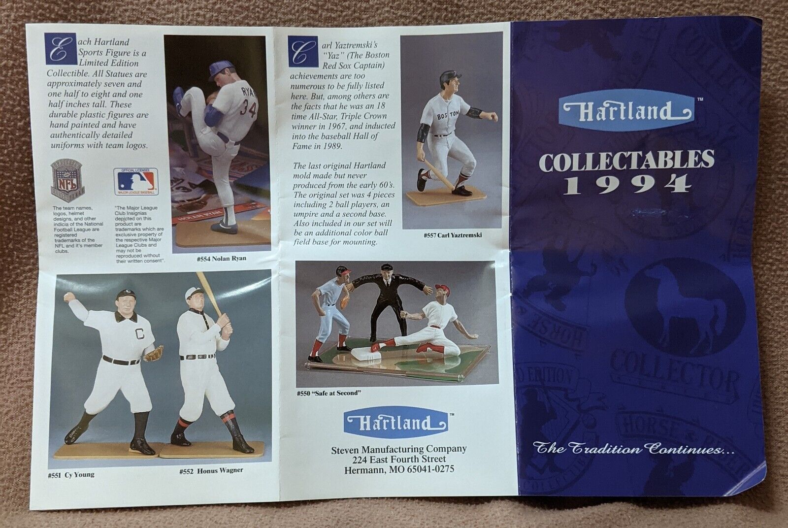 HARTLAND COLLECTABLES 1994The Tradition Continues STEVENS MANUFACTURING Brochure