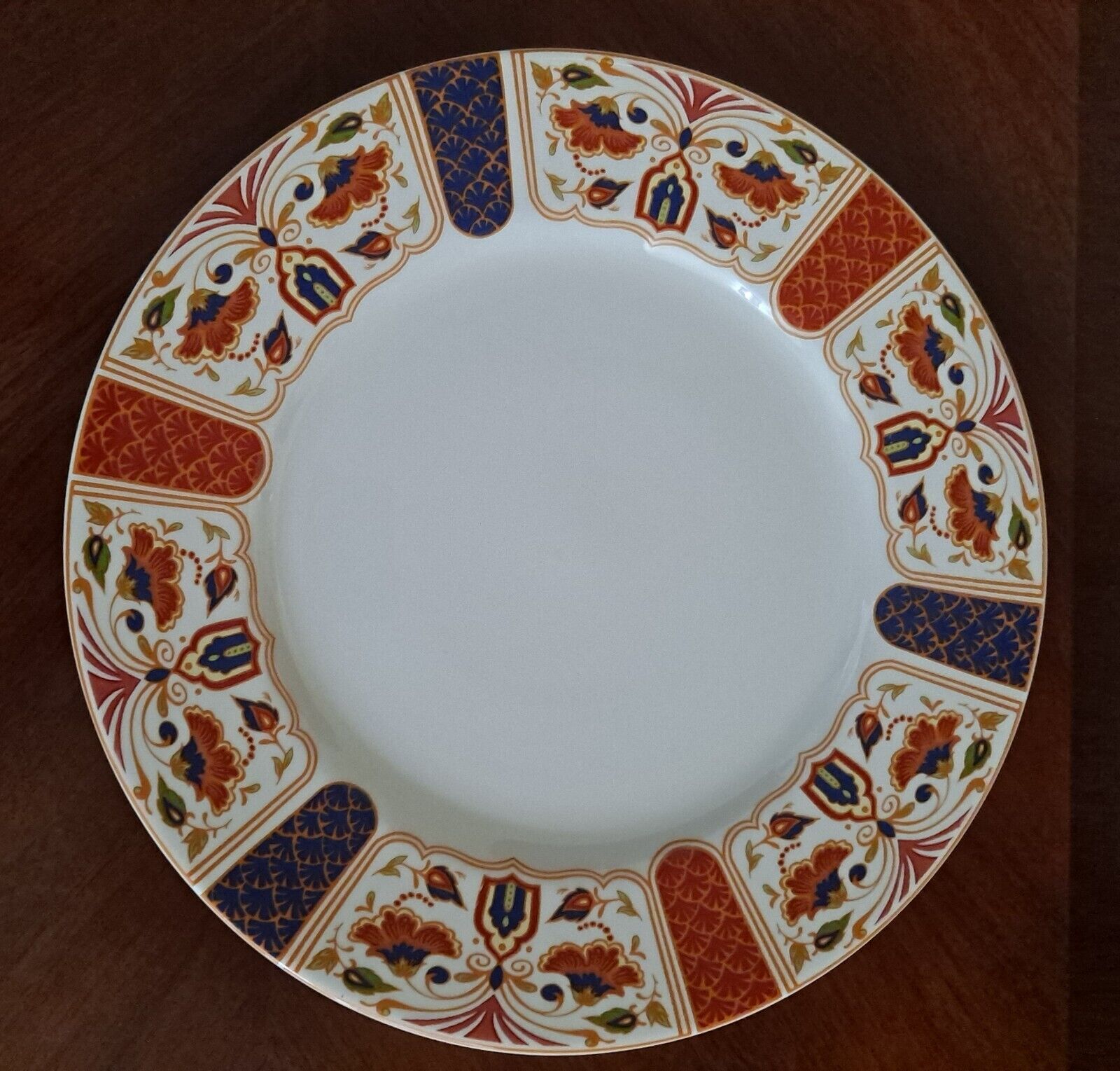 Queen\'s Imari Dinner Plate Soup Bowl Set Floral Arches Discontinued Pattern
