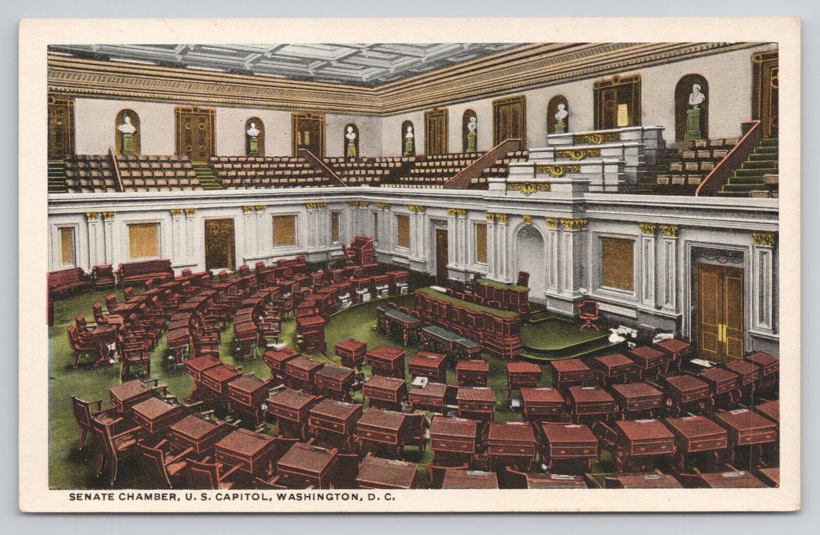 Postcard Senate Chamber US Capitol Washington DС