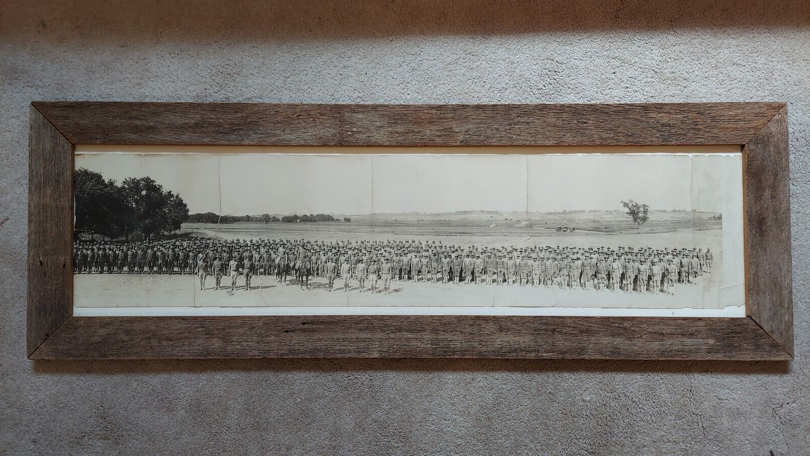 Orig Camp Dodge, Iowa WWI 3rd Battalion 352nd Infantry Regiment Panoramic Photo