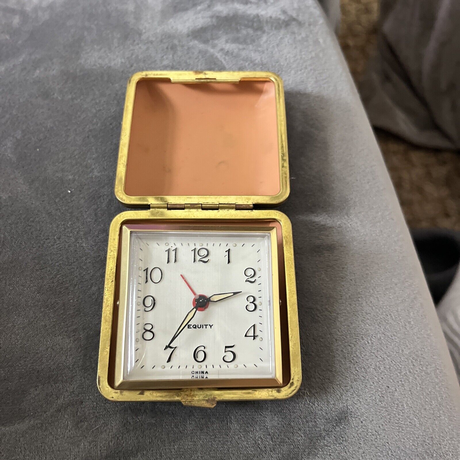 vintage equity travel alarm clock