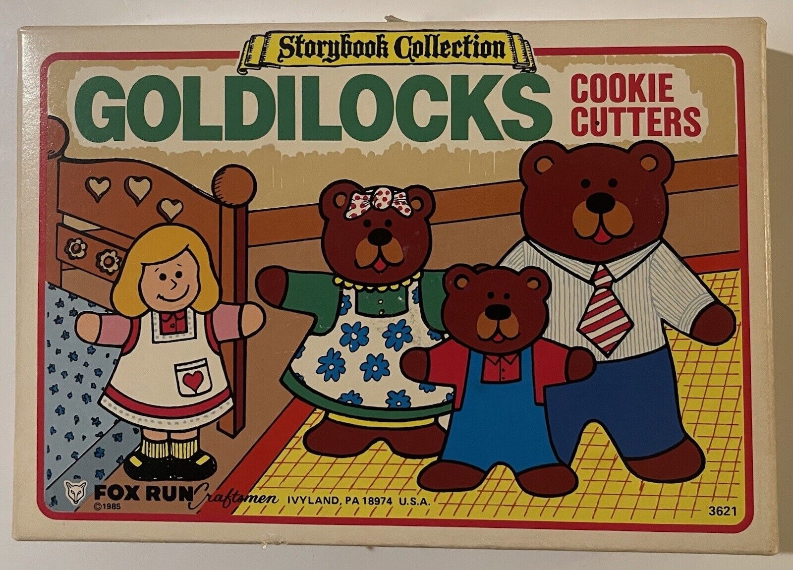 Vintage 1985 GOLDILOCKS Cookie Cutters Storybook Collection Set of (4) Fox Run